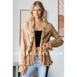 Oli & Hali | Jackets & Coats | Oli Hali Washed Curved Hem Jacket With ...